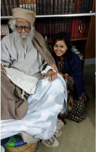 Miss Sohini Jana with Maulana Wahiduddin Khan